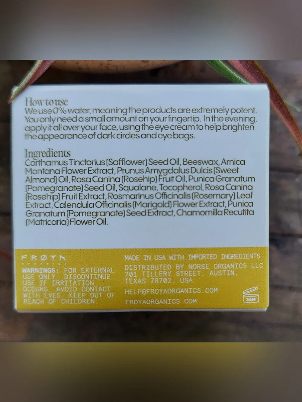 Froya Oganics new unopened